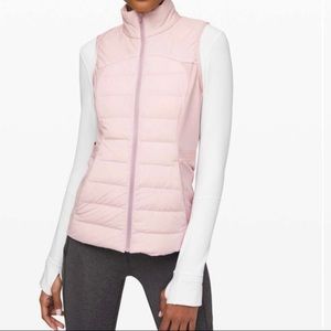 Lululemon Down for It All Vest- Pink Porcelain Size 4